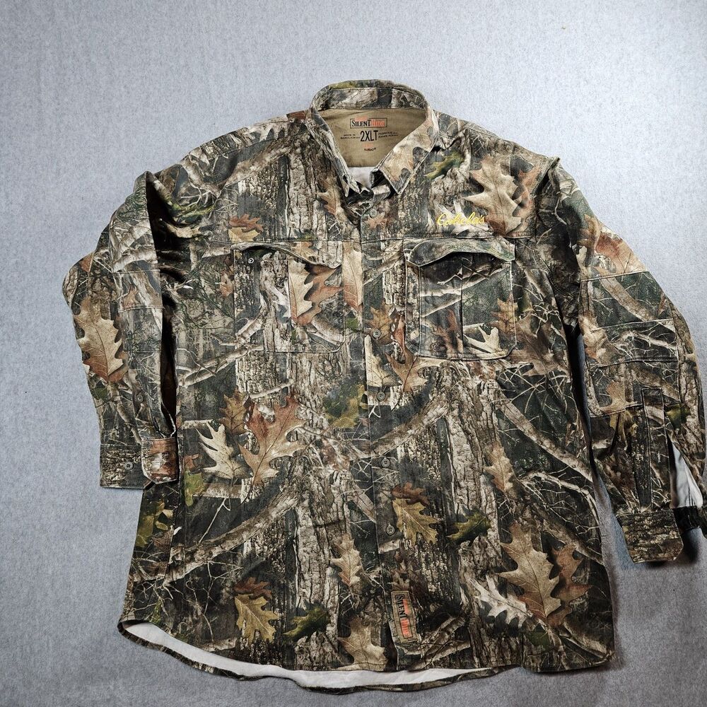Cabela's Cabelas RedHead Silent-Hide Long-Sleeve Shirt Camo Men's 2XLT Button